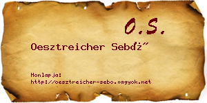 Oesztreicher Sebő névjegykártya
